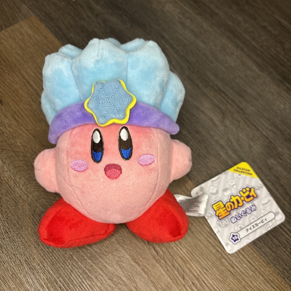 Star Kirby ALL STAR COLLECTION Ice Kirby Stuffed Toy 14cm Plush Doll New Japan - Picture 1 of 10